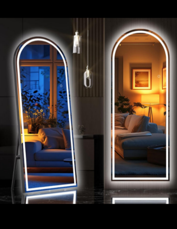 Touch Led Mirror S-06| Full Length Mirror With (Back Stand.) | Standing Mirror For Living Room