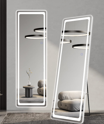 Touch Led Mirror S-09| Full Length Mirror With (Back Stand.) | Standing Mirror For Living Room
