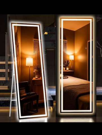 Touch Led Mirror S-05| Full Length Mirror With (Back Stand.) | Standing Mirror For Living Room