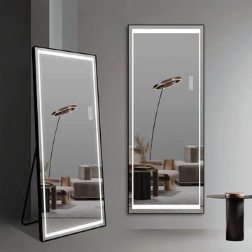 Stand Touch LED Mirror S-10| Full Length Mirror With Iron Frame | Standing Mirror For Living Room