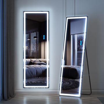 Touch Led Mirror S-07| Full Length Mirror With (Back Stand.) | Standing Mirror For Living Room