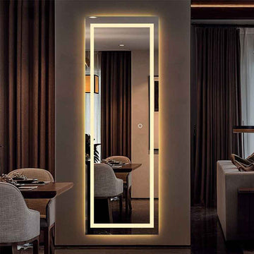 Full length LED mirror, Free Standing Floor mirror with lights, Standing LED mirror, Wall-mounted lighted mirror FL-09