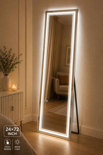 Touch Led Mirror  Full Length Mirror With (Back Stand.) | Standing Mirror For Living Room BSM-0423