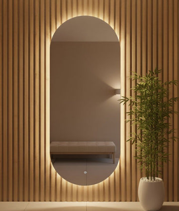 Full length LED mirror, Free Standing Floor mirror with lights, Standing LED mirror, Wall-mounted lighted mirror FL-24