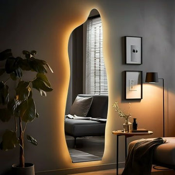 Full length LED mirror, Free Standing Floor mirror with lights, Standing LED mirror, Wall-mounted lighted mirror FL-08