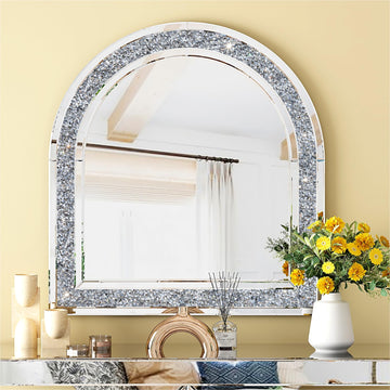 Mirror Style Crystal Arched Mirror