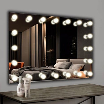 Hollywood Mirror / Dressing Room Mirror / Wall Hang Mirror / Triple Light Bulb Color...