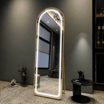 Stand Touch LED Mirror | Full Length Mirror With Iron Frame | Standing Mirror For Living Room SML-02