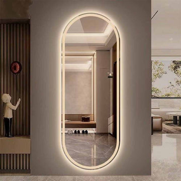 Full length LED mirror, Free Standing Floor mirror with lights, Standing LED mirror, Wall-mounted lighted mirror FL-15