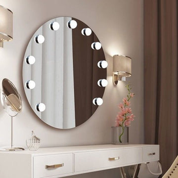 Hollywood Mirror / Dressing Room Mirror / Wall Hang Mirror / Triple Light Bulb Color..