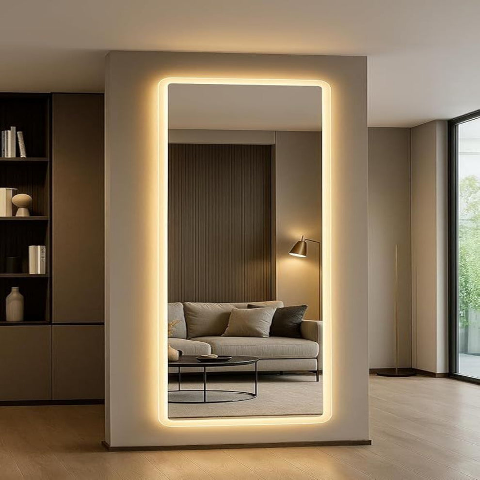 Full length LED mirror, Free Standing Floor mirror with lights, Standing LED mirror, Wall-mounted lighted mirror FL-01