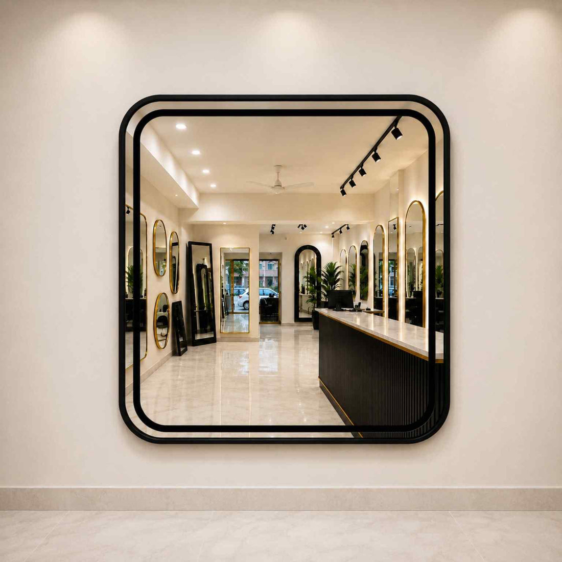 Modern Square Without Light Frame Mirror