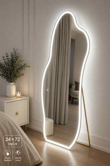 Touch Led Mirror  Full Length Mirror With (Back Stand.) | Standing Mirror For Living Room BSM-041