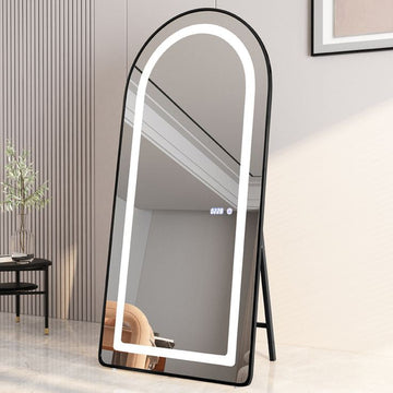 Stand Touch LED Mirror | Full Length Mirror With Iron Frame | Standing Mirror For Living Room SML-05