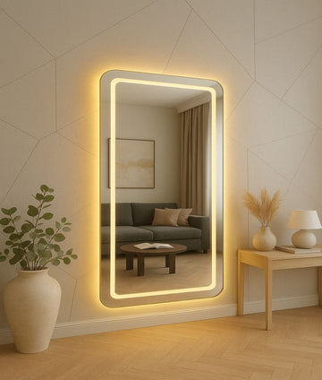 Full length LED mirror, Free Standing Floor mirror with lights, Standing LED mirror, Wall-mounted lighted mirror FL-25