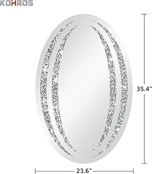 Mirror Style Crystal Oval Mirror 01