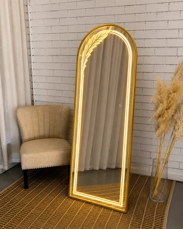 Stand Touch LED Mirror | Full Length Mirror With Iron Frame | Standing Mirror For Living Room SML-06