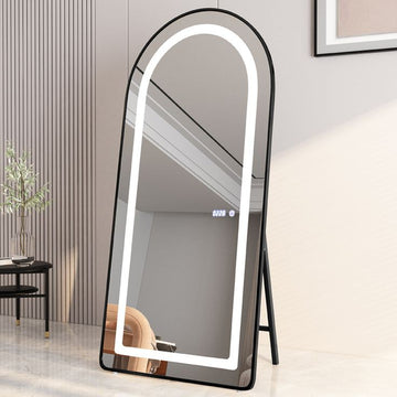 Stand Touch LED Mirror | Full Length Mirror With Iron Frame | Standing Mirror For Living Room SML-05