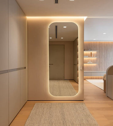 Full length LED mirror, Free Standing Floor mirror with lights, Standing LED mirror, Wall-mounted lighted mirror FL-26