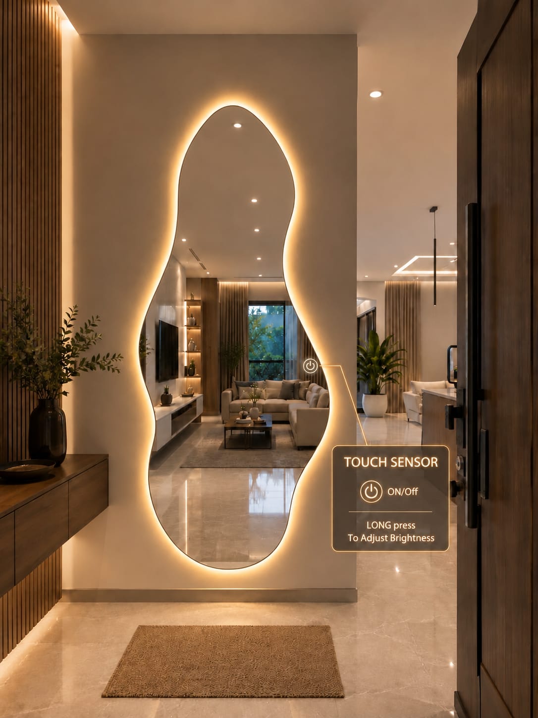Full Length LED Mirror,Smart Touch Wall-Hanging Mirror FL-30